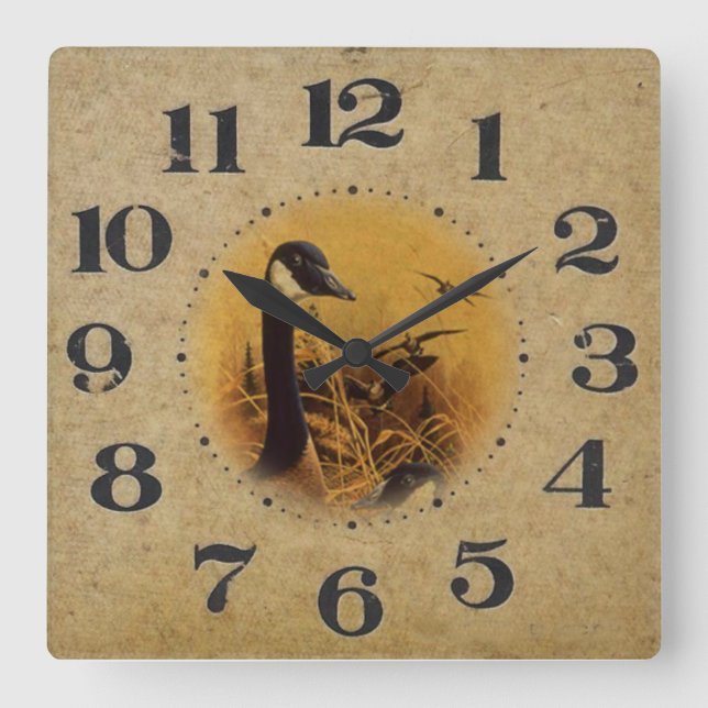 Reloj Cuadrado Temporada de pato (Anverso)