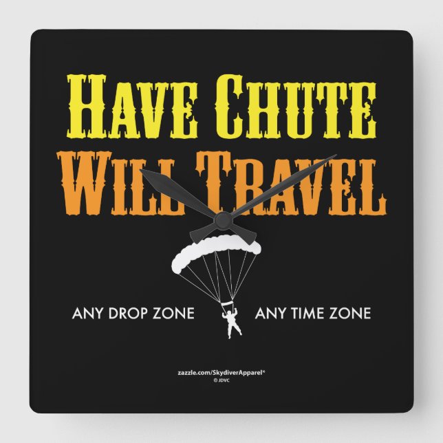 Reloj Cuadrado Tenga canal inclinado viajará (Anverso)