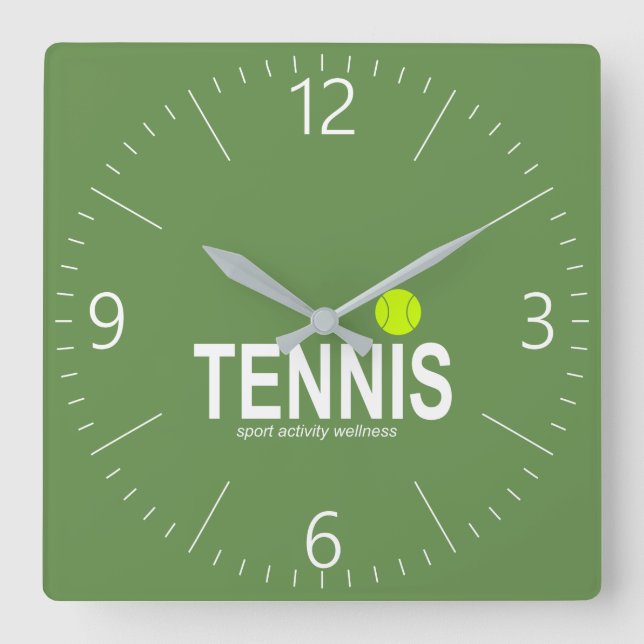 Reloj Cuadrado Tenis (Anverso)