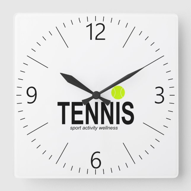 Reloj Cuadrado Tenis (Anverso)