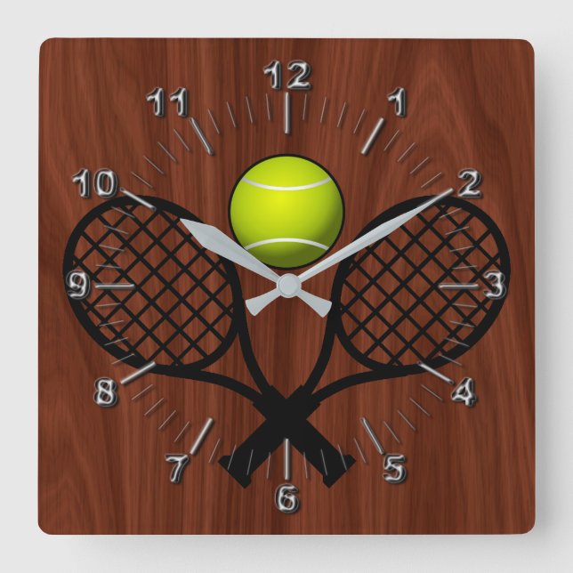 Reloj Cuadrado Tenis (Anverso)