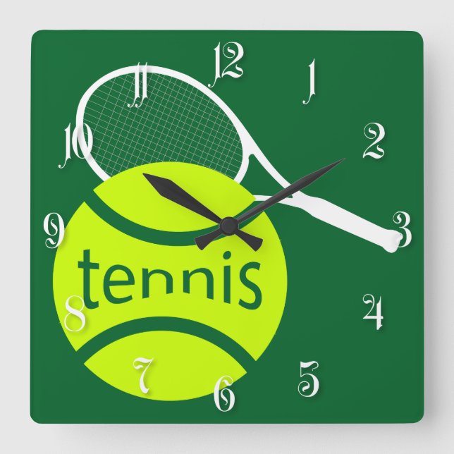 Reloj Cuadrado Tenis (Anverso)