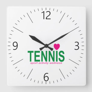 Reloj Cuadrado Tenis