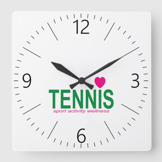 Reloj Cuadrado Tenis (Anverso)