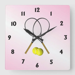 Reloj Cuadrado Tenis Rosa Deportes