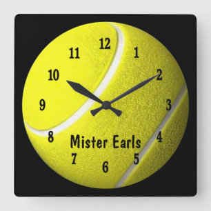 Reloj Cuadrado Tennis Ball Sport Wall Personalize Clock
