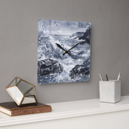 Reloj Cuadrado Tentación en la costa galesa