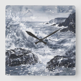 Reloj Cuadrado Tentación en la costa galesa