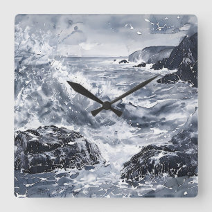 Reloj Cuadrado Tentación en la costa galesa