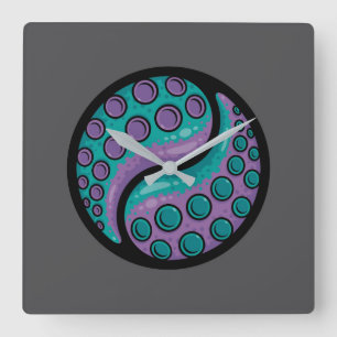 Reloj Cuadrado Tentacle Yin Yang