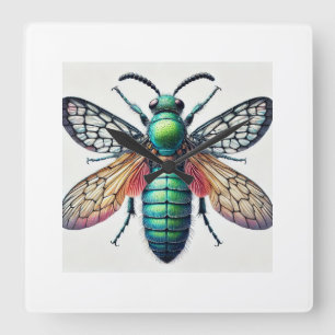 Reloj Cuadrado Tenthredo scrophulariae 220824IREF247 - Watercolor