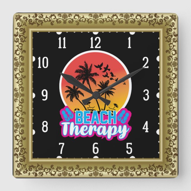 Reloj Cuadrado Terapia de Playa-18920 (Anverso)