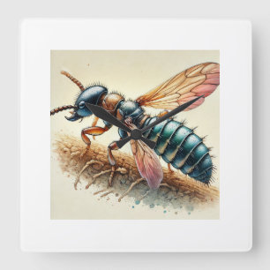 Reloj Cuadrado Termite Insect 081024IREF231 - Watercolor