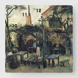 Reloj Cuadrado Terraza de un café en Montmartre La Guinguette