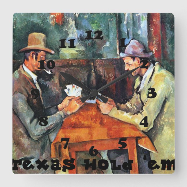 Reloj Cuadrado Texas Hold ‘em Poker (Anverso)