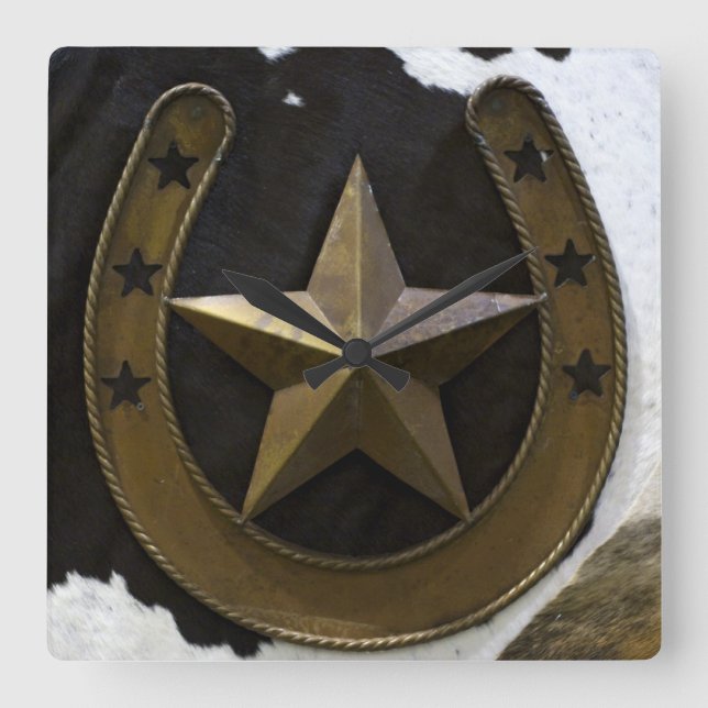 Reloj Cuadrado Texas Lone Star Wall Clock (Anverso)