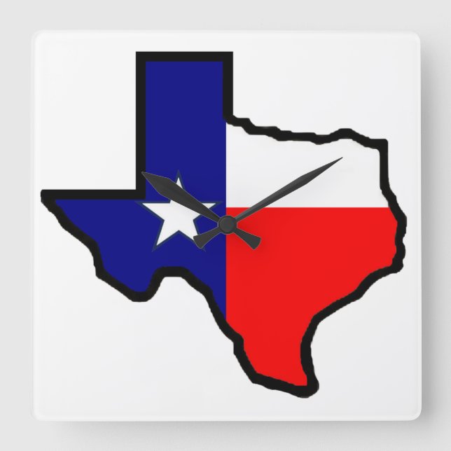 Reloj Cuadrado Texas Wall Clock State (Anverso)