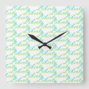 Reloj Cuadrado Texto de Libertà.Gradient
