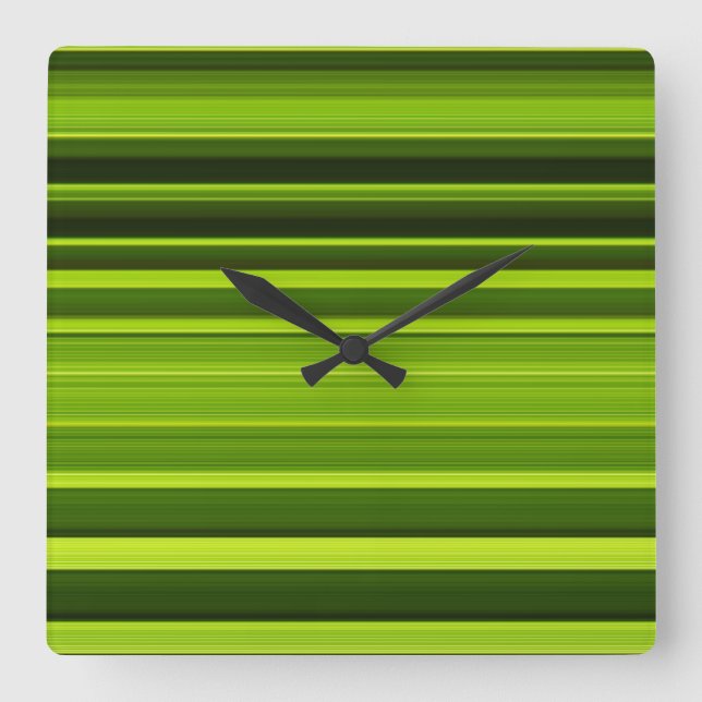 Reloj Cuadrado Textura de hoja de árbol de palmas (Anverso)