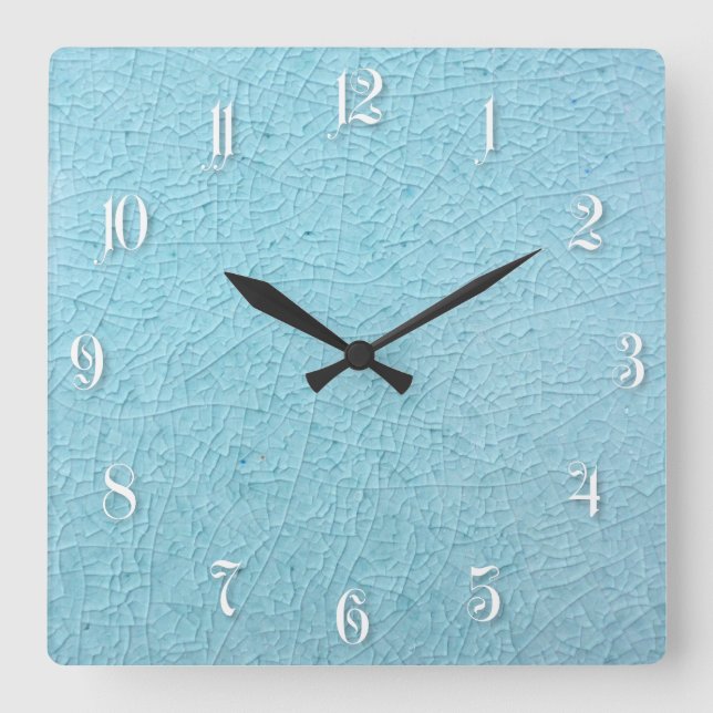 Reloj Cuadrado Textura de piedra (Anverso)
