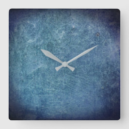 Reloj Cuadrado Textura metalizado azul