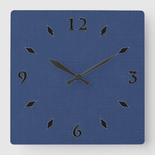 Reloj Cuadrado Textured dark Blue