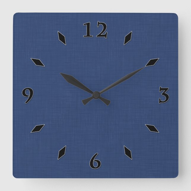 Reloj Cuadrado Textured dark Blue   (Anverso)
