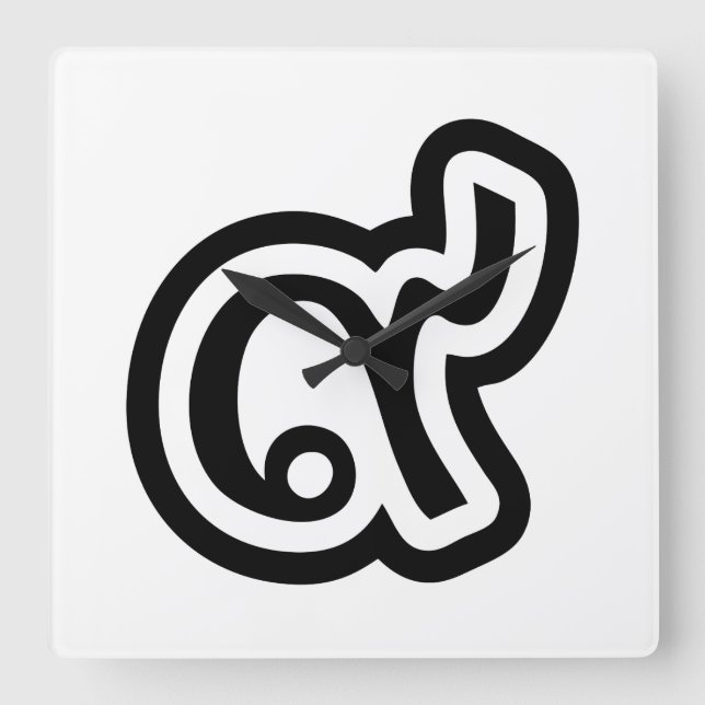 Reloj Cuadrado Thailand Lucky Number 9 / Nine / ๙ (Gao/Kao) Thai (Anverso)