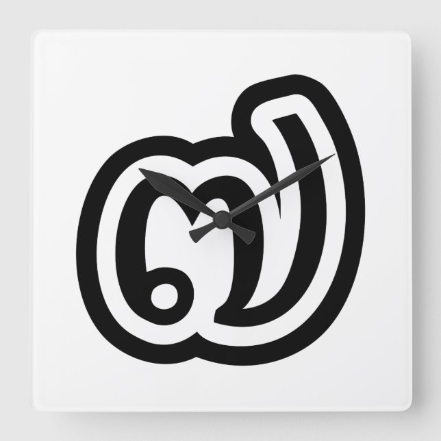 Reloj Cuadrado Thailand Number 7 / Seven / ๗ (Jed/Chet) Thai (Anverso)