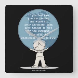 Reloj Cuadrado Thankful for Strength