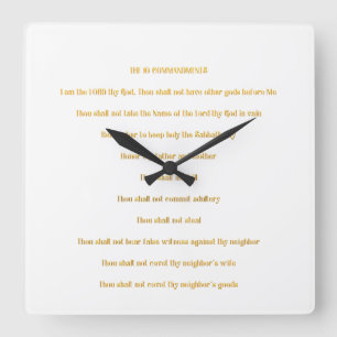 Reloj Cuadrado The 10 Commandments