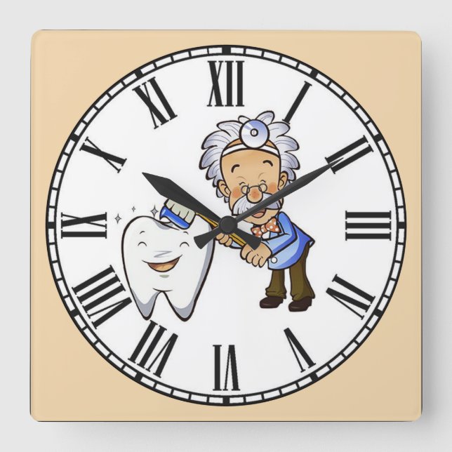 Reloj Cuadrado The Dentist Roman Numeral (Anverso)