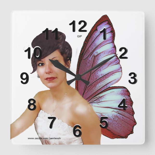 Reloj Cuadrado The Fairy Clock (Anverso)