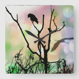 Reloj Cuadrado The Lonely Crow Wall Clock