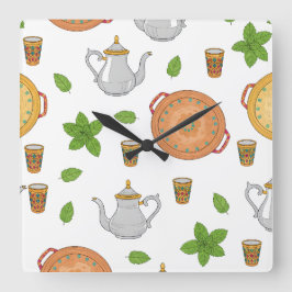 Reloj Cuadrado Thé marocain & Motif tadjik