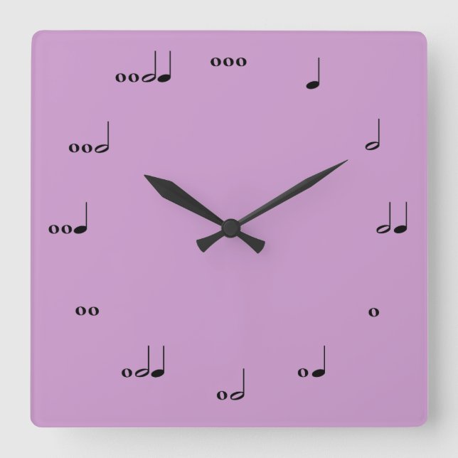 Reloj Cuadrado The Original Music Note Clock (Anverso)