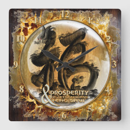 Reloj Cuadrado THE PROSPERITY CONNEXION : Art of Chinese Fengshui