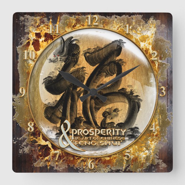 Reloj Cuadrado THE PROSPERITY CONNEXION : Art of Chinese Fengshui (Anverso)
