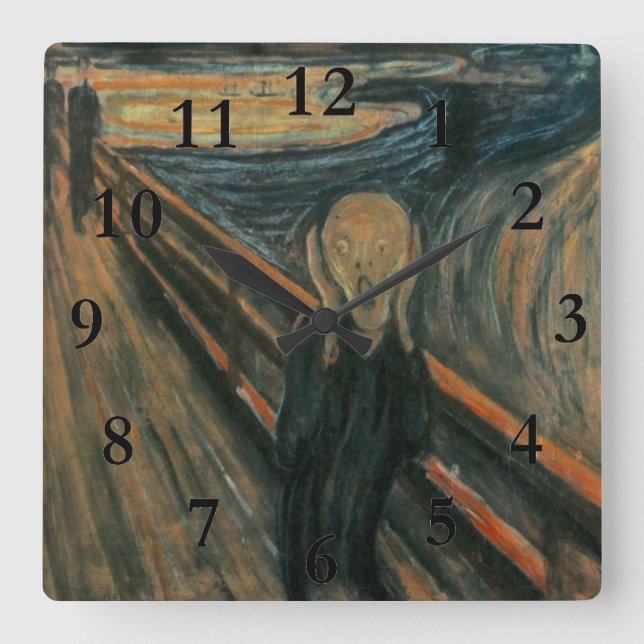 Reloj Cuadrado The Scream (Anverso)