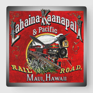 Reloj Cuadrado The Sugar Cane Train with Baldwin Locomotives