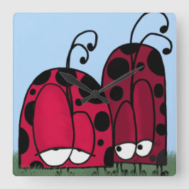 Reloj Cuadrado The Unrequited Love Ladybug Illustration