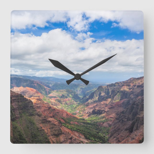 Reloj Cuadrado The Waimea Canyon (Anverso)