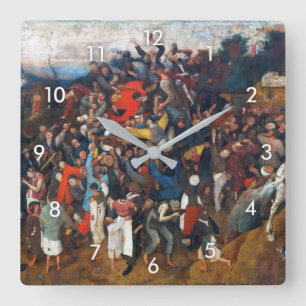 Reloj Cuadrado The Wine of Saint Martin's Day, Pieter Bruegel