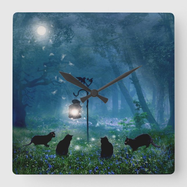 Reloj Cuadrado The Witches Cats Clock