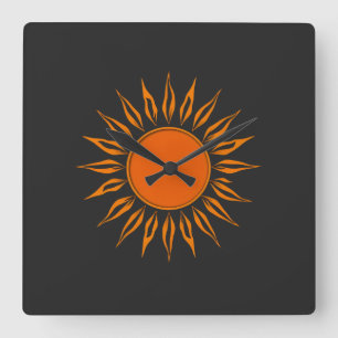 Reloj Cuadrado This is a stylized graphic illustration of the sun