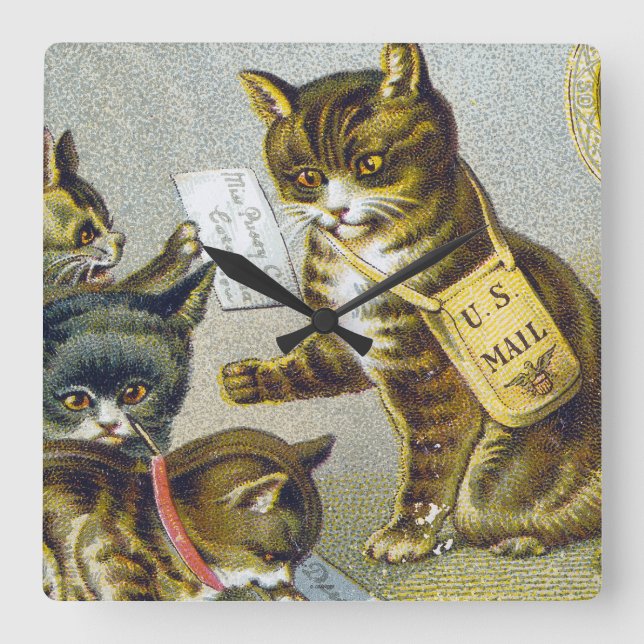 Reloj Cuadrado Thread Trade Card, 1880 (Anverso)