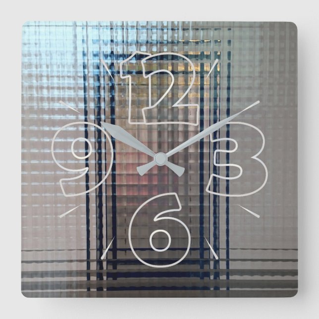 Reloj Cuadrado Through glass doors (Anverso)