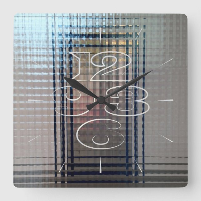 Reloj Cuadrado Through glass doors (Anverso)