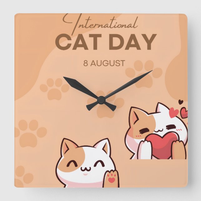 Reloj Cuadrado Throw Pillow (Anverso)