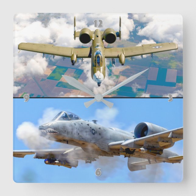 RELOJ CUADRADO THUNDERBOLT II A-10C (Anverso)